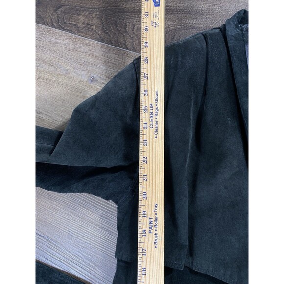 Vintage 80s Danier Black 100% Suede Wrap Jacket Boho Women’s Size XS Made In CA - Picture 8 of 9